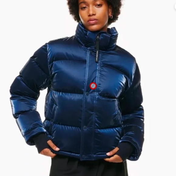 ARITZIA SUPER PUFF super shorty admiral 700 down fill/ M/NWT/sold out - Picture 1 of 4